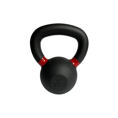 Fitness First Powder Coated Cast Iron Kettlebell - Powder Coated for Durability, Available in Multiple Weights - Ideal for Strength Training and Conditioning (6 kg)