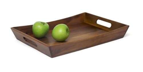 Lipper International 1165 Acacia Curved Serving Tray, 19.88" x 14" x 2.5"