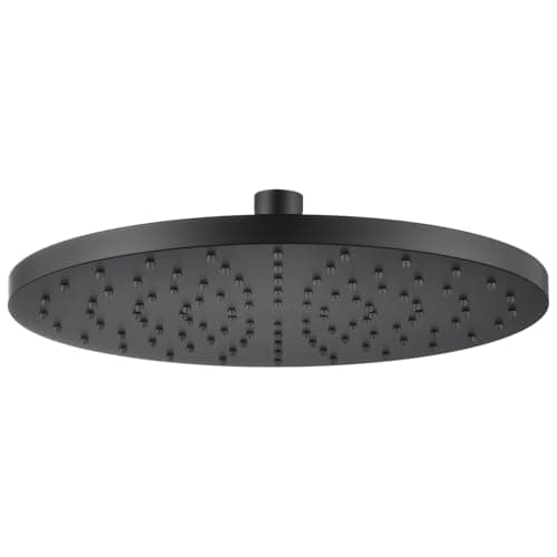 AONEON Rained Waterfall Shower Head 10-inch Large Overhead Showerhead High Flow 2.5 GPM with Adjustable Swivel Ball Joint, Matte Black SH001MB-D10