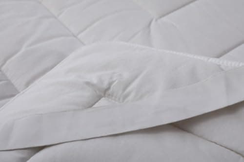 SLIMLINE Natural Wool Mattress Pad, Merino Wool Filling, Quilted Natural Cotton Cover, 1" Thickness, Hypoallergenic, All Seasons, White (Twin) 5