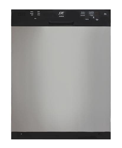 SPT SD-6501SS 24″-wide Built-In Stainless Steel Tall Tub Dishwasher with ENERGY STAR, Heated Drying, 6 Wash Programs and 14 Plate Settings – Stainless