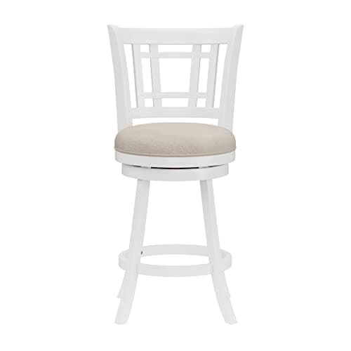 Hillsdale Fairfox 24.5" Wood Swivel Counter Height Stool, White 10