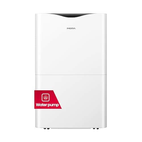 Mora Mora by Hisense 50 Pint Dehumidifier with Water Pump, for Space upto 4,500 Sq. Ft at Home, in Basements and Large Rooms, Energy Star, Quiet Operation, Washable Filter, 2 Years Warranty