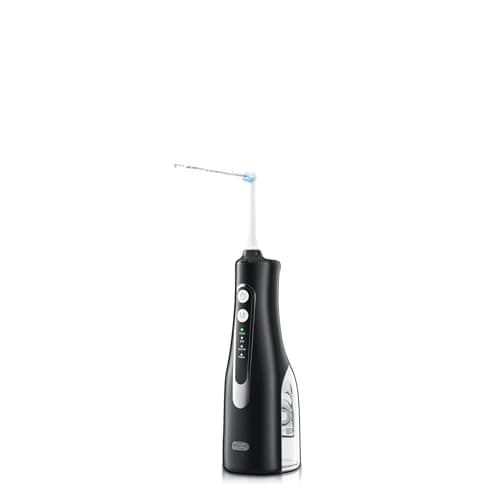Water Dental Flosser Teeth Pick - 4 Modes Cordless - Oral Irrigator - 300ML Portable and IPX7 Rechargeable Waterproof - Home and Travel Cleaning - Water Dental Piks Tooth Brush
