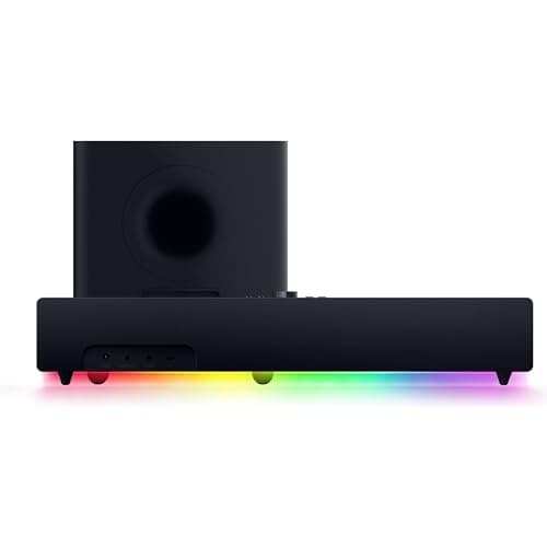 Razer Leviathan V2 Pro: Multi-Driver PC Gaming Soundbar with Subwoofer - Beamforming Surround Sound with AI Head Tracking - Chroma RGB - Bluetooth 5.0 & 3.5mm - for PC, Desktop/Laptop, Mobile, Switch 9