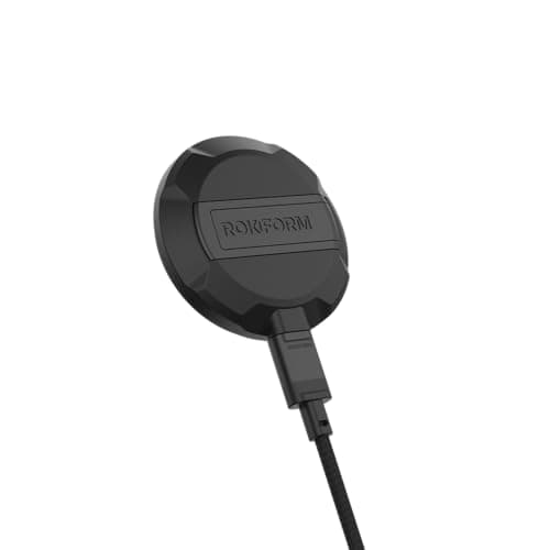 Rokform Magnetic Wireless Charger with Stand, Includes USB-C to USB-C Cable (Black)