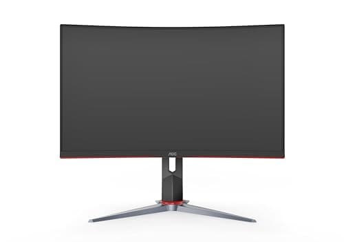 AOC CQ27G2 27" Super Curved Frameless Gaming Monitor QHD 2K, 1500R VA, 1ms, 144Hz, FreeSync, Height adjustable, 3-Yr Zero Dead Pixel, Black/Silver 5