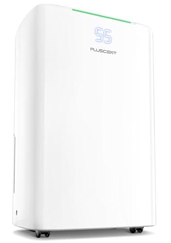 4500 Sq.Ft Dehumidifier for Basement with Drain Hose, PLUSCENT 40 Pint/Day Dehumidifiers for Home Bedroom Bathroom, 4 Modes, Smart Humidity Control, Auto Restart, Auto Defrost, 24H Timer