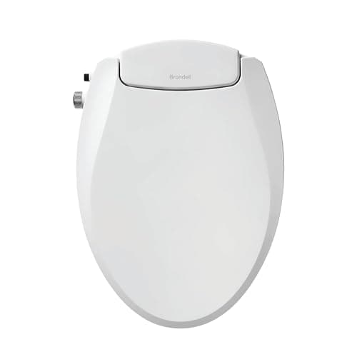 Brondell Bidet Toilet Seat Non-Electric Swash Ecoseat, Fits Elongated Toilets, White - Dual Nozzle System, Ambient Water Temperature - Bidet with Easy Installation