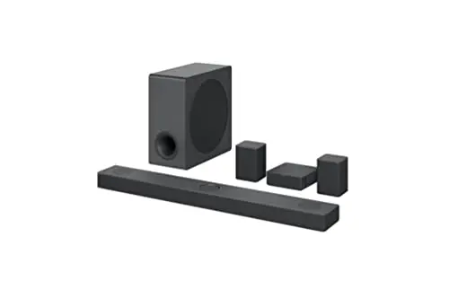 LG S80QR 5.1.3ch Sound bar with 4ch Rear Speakers, Center Up-Firing, Dolby Atmos DTS:X, Works with Airplay2, Spotify HiFi, Alexa, High-Res Audio, Synergy TV, Meridian