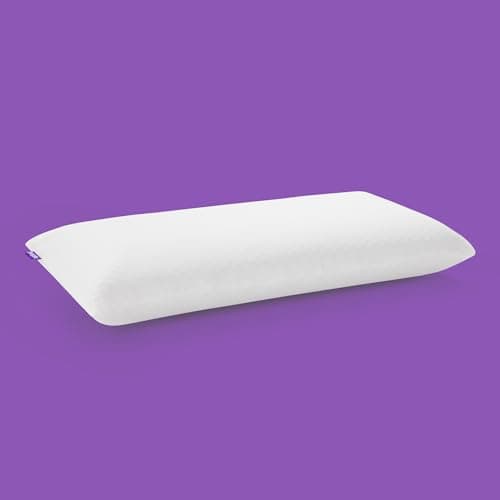 Purple Harmony Pillow – Talalay Latex Foam Cooling Pillow for Combo or Side Sleepers, 360º Hex GelFlex Grid for No-Pressure Support and Luxurious Weightless Feel - King, Medium Feel, Med Height