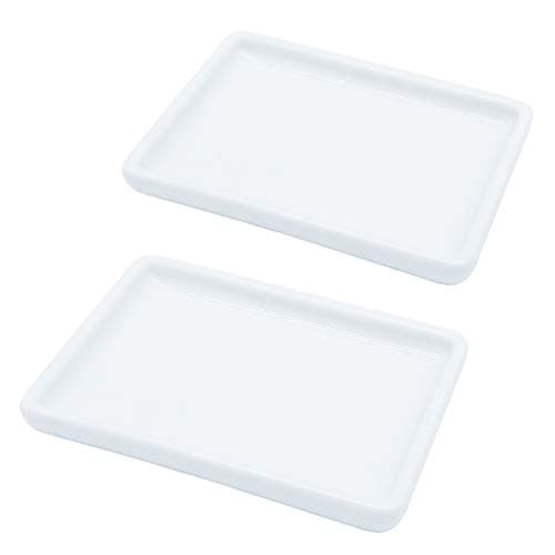 lofekea Ceramic Soap Dish for Shower 2 Pack Bar Soap Holder Palette for Watercolors Soap Tray