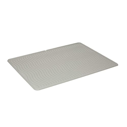 PetFusion ToughGrip Waterproof Cat Litter Matt with Inner Channels & Raised Outer Lip | Large | Premium Grade Silicone | Housebreaking Cat Supplies Needs