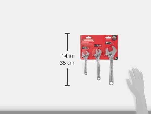 CRAFTSMAN Adjustable Wrench Set, 3-Piece All Steel, Metirc and SAE Scale (CMMT12001) 6
