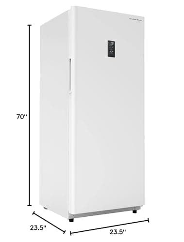 Hamilton Beach HZ4941 14 cu ft Upright Convertible Fridge/Freezer-Frost Free-Reversible Door-Removable Glass Shelves-LED Interior Light, White 9