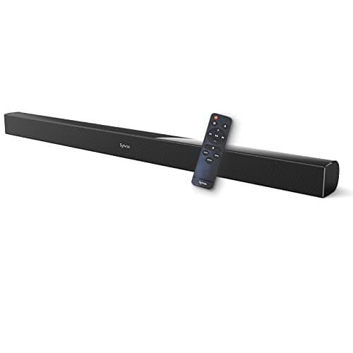 SYLVOX Outdoor Waterproof Soundbar for TV, IP65 Bluetooth Soundbar with Remote, 60W Powerful Sound, 3D Surround, HDMI ARC, Wireless Streaming, Wall Mountable, Fits All Outdoor TVs(Elf S2)