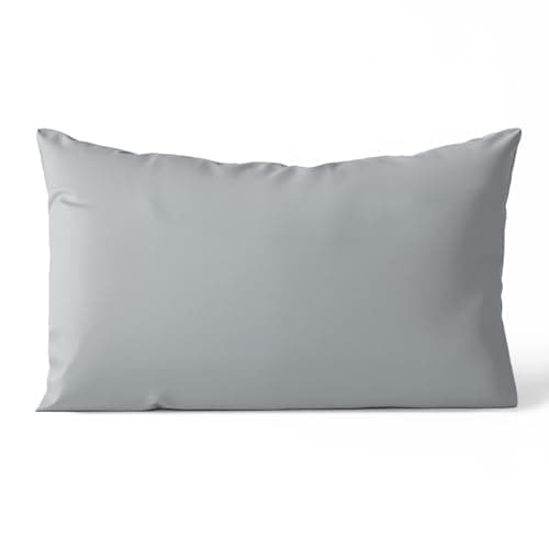 Instant Chill Cooling Pillowcase for Hot Sleepers, 2% HA Infused Pillowcase Hydrates Skin & Hair, Reduces Wrinkles & Frizz, Softer Than Silk Pillow Cases, Pillow Covers Standard (Stone Gray, 1 Pack)