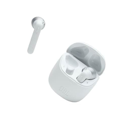 JBL Tune 225TWS True Wireless Earbud Headphones - Pure Bass Sound, Bluetooth, 25H Battery, Dual Connect, Native Voice Assistant (White)