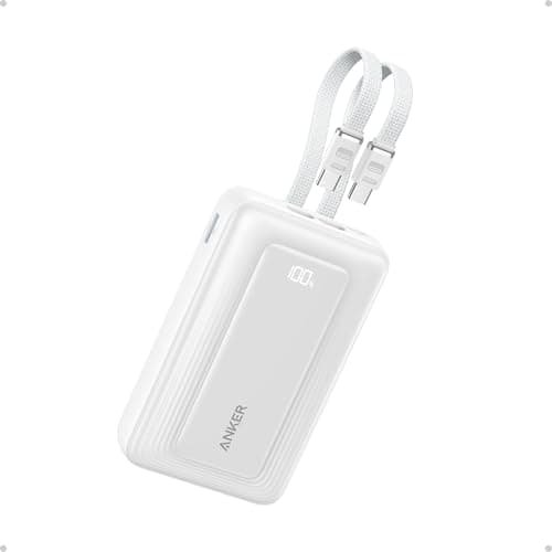 Anker Zolo Power Bank (2025 Upgraded Version), 45W Max Fast Charging, 20,000mAh Battery Pack, Dual Built-in USB-C Cables, USB-C&A Port, for iPhone 17/16 Series, Galaxy, MacBook, and More