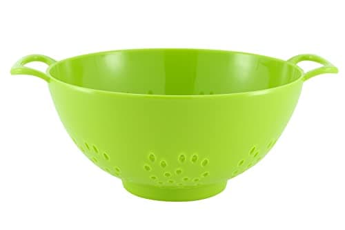 Culinary Elements Mini Plastic Colander with Double Handles – 6 Inch Small Strainer for Fruits, Vegetables & Pasta, Dishwasher Safe, BPA-Free, Color Varies