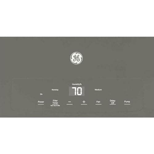 GE 50 Pint Portable Large Room Dehumidifier with Humidistat & Built-in Pump for Bathroom, Bedroom, Basement, and Home Wet Spaces, Gray (Renewed) 5