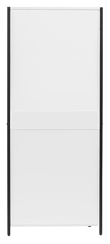 Sew Ready Folding Craft Armoire Cabinet – 58.75″ Tall Multipurpose Workstation with Drop-Leaf Table, Wheel, Powder-Coated Steel Frame, Charcoal/White 6