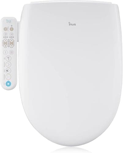 Inus N22 Electric Heated Bidet Toilet Seat Elongated, Warm Water, Smart Heated Water Luxury Bidet Toilet Seat with Kids Mode, Air Dryer, Self Cleaning, Tankless, Smart Touch Panel & Temp Control