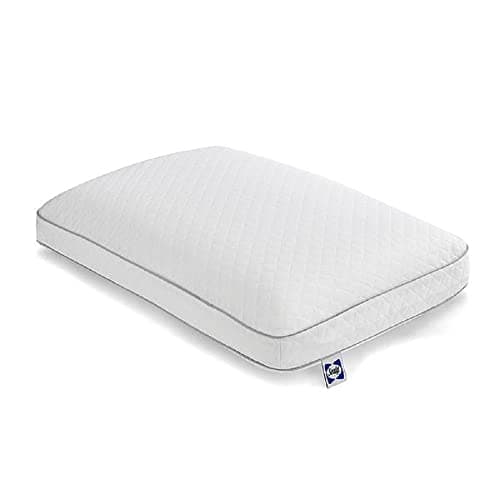 Sealy Essentials Premium Memory Foam Bed Pillow for Pressure Relief, Adaptive Design for Head and Neck Support with Washable Removable Cover, 1 Pack, White
