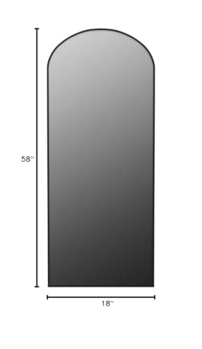 HARRITPURE 58"x18" Arched Full Length Mirror Free Standing Leaning Mirror Hanging Mounted Mirror Aluminum Frame Modern Simple Home Decor for Living Room Bedroom Cloakroom, Black 9