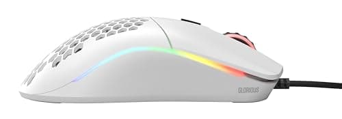 Glorious Model O Wired Gaming Mouse 67g Superlight Honeycomb Design, RGB, Pixart 3360 Sensor, Omron Switches, Ambidextrous - Matte White 5