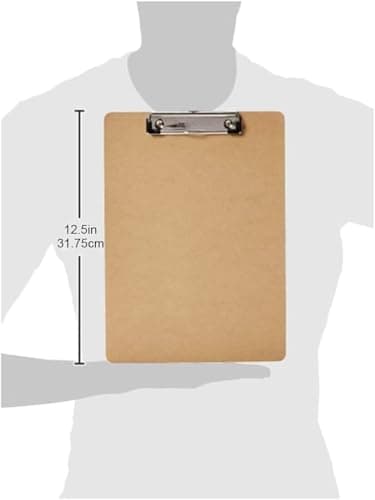 Amazon Basics Hardboard Office Clipboard, Letter Size, 9" x 12.5", Brown, 12-Pack 6