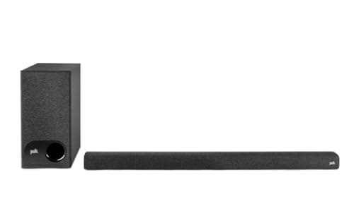 Polk Audio Signa S3 Sound Bar for TV & Wireless Subwoofer with Built-in Chromecast & Google Assistant, Low-Profile Design, Works with 8K, 4K & HD TVs, Bluetooth and Wireless Streaming