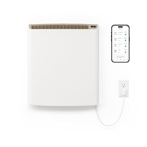 Smart Envi Wi-fi Plug-in Electric Wall Heater - Energy Efficient Smart Heaters for Indoor Use - App Controlled Electric Heater with Thermal Shut Off Switch - Compatible with Alexa & Google Home