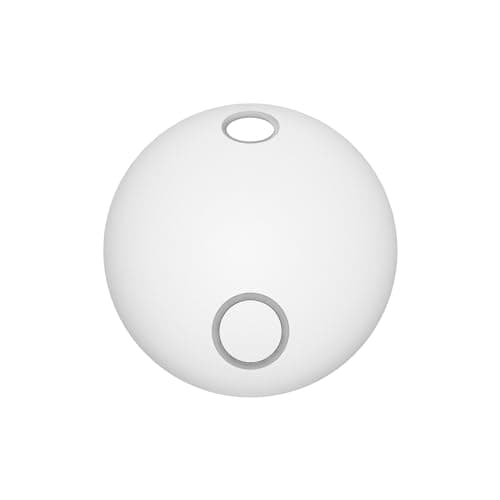 Bluetooth Key Finder Luggage Tracker Anti-Lost Tag Item Locator for Keys, Wallet, Luggage, Works with Apple Find My (iOS only), Waterproof, Replaceable Battery,Without Monthly fees,1 Pack White 9