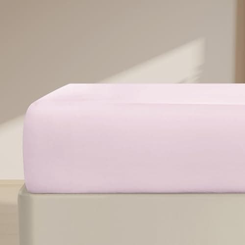 FreshCulture Queen Fitted Sheet Only – Premium Hotel-Quality Fitted Sheet for Queen Bed – Ultra Soft & Breathable Brushed Microfiber – Elegant Black Box Packaging (Pink)