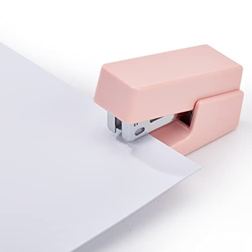 Gevanchi Mini Stapler, 20 Sheet Office Desktop Stapler with 640 Standard Staples and A Staple Remover, Pink… 6