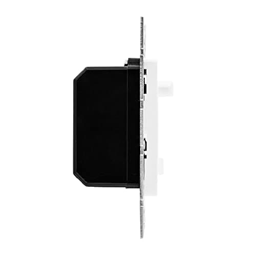 Maxxima Dimmer Electrical Light Switch - Featuring Blue Indicator Light, LED Compatible, 3-Way/Single Pole Use, 600 Watt Max, Dimmable Lamp and Lighting Control, Wall Plate Included - White 7