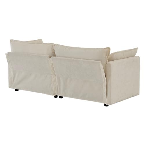 76.7" Deep Seat Loveseat Sofa, Oversized 2 Seater Chenille Sectional Cloud Couch, Modern Large Luxury Love Seat for Living Room Bedroom Apartment Office 7