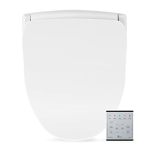 Bio Bidet Slim Two Electric Bidet Toilet Seat Round, Warm Water, Heated Seat, Night Light, Front and Rear Wash, Wireless Remote Control, White
