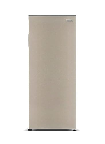 Frigidaire 10 Cu. Ft. Upright Convertible Fridge/Freezer, Reversible Door, Removable Glass Shelves, Adjustable Controls, Platinum Finish 8