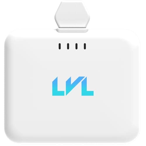 LLEVVELL Spark Portable Charger for iPhone 17/16/15 USB C 2500mAh Power Bank with LED Indicators 2.4A Fast Charging Mini Portable Charger with Pass Through Technology LVL 25 (White)