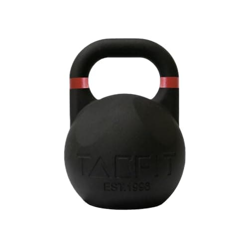 TACFIT Competition Kettlebell (Powder Coated) w Grooves - 33mm Handle for Fitness, Exercise, Strength Training and Weightlifting… (20) 8