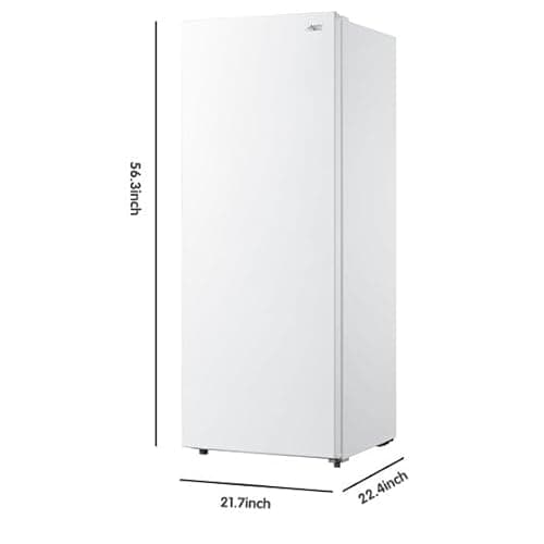 Modern Upright Freezer, Reversible Door Hinge, Removable Shelves - 7.0 Cu ft Capacity (White) 7
