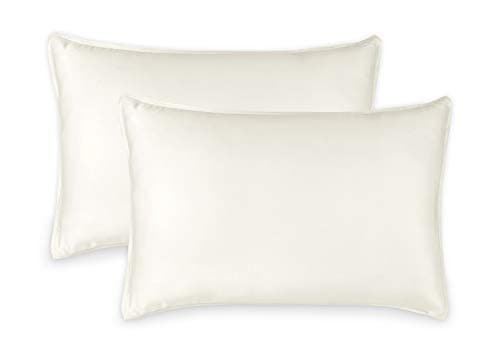 Queen Pillowcases by Pure Bamboo, Genuine 100% Organic Viscose Derived from Bamboo, Luxuriously Soft & Cooling, Double Stitching, Envelope Closure (2 Queen Pillowcases, Ivory)