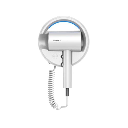 Hotel Wall Mount Hair Dryer for Bathroom with Night Light, 110V, Quiet, Overheat Protection, Negative Ion Technology