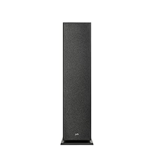 Polk Monitor XT70 Large Tower Speaker, Home Stereo Speakers, Hi-Res Audio, Dolby Atmos & DTS:X Compatible, 1" Tweeter, (2) 6.5" Balanced Woofers, (2) 8" Passive Radiators (Single, Midnight Black) 10