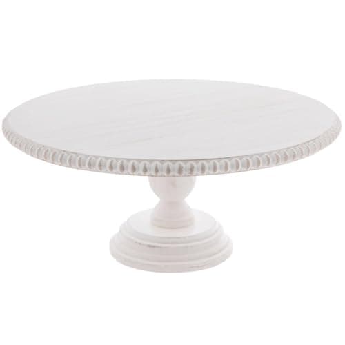 Hobby Lobby Cake Stand, Pedestal Design, Wedding, Party Decor, Birthday, Baby Shower (Distressed White)