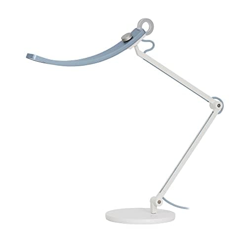 BenQ e-Reading Desk Lamp - Ultrawide and Bright Lighting, Dimmable, Dual Smart Mode, Adjustable Arm, Auto-dimming, High CRI, Eye-caring Lamp for Home Office, Reading, Study, Craft, Matte Blue.