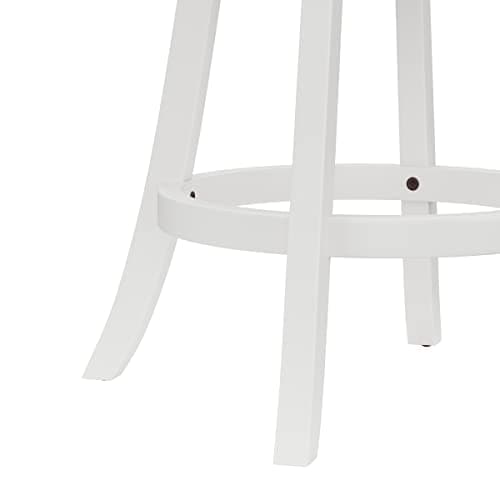 Hillsdale Fairfox 24.5" Wood Swivel Counter Height Stool, White 8