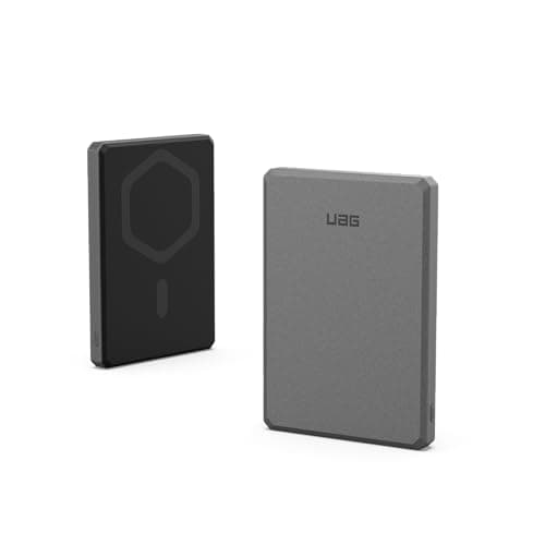 URBAN ARMOR GEAR UAG 5000mAh Power Bank SRGE 20W USB-C Slim Magnetic Wireless Portable Charger Fast Charging Battery Pack Compatible with iPhone 17, Samsung Galaxy S25, Black/Grey